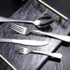 Bordered Silverware Set 20 Piece Stainless Steel Flatware Service for 4 Home Kitchen Restaurant Hotel Cutlery Utensil Include Knife Spoon Fork Dessert Spoon and Fork Mirror Polished view 4