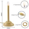 Abeja 2 Pack Electric Window Candles Lights with Ivory Base and 2 Clear C7 Bulb (1 Spare Bulb), Plug in Christmas Window Candles Lamp for Your Christmas Window Candles Decoration view 2