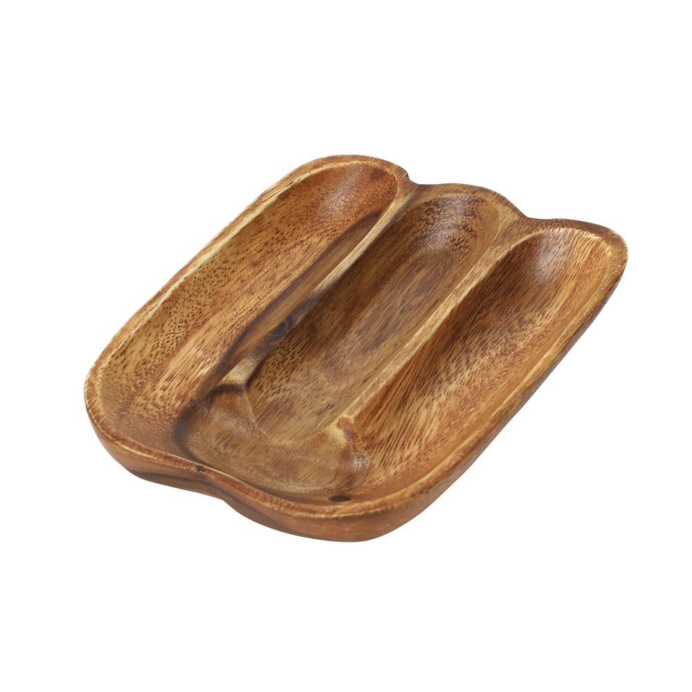 Bloomingville Acacia Wood Divided Tray, Natural