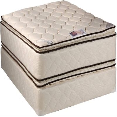 DS Solutions USA Coil Comfort 2-Sided Pillow Top Twin Mattress Set with Bed Frame Included - Sleep System with Enhanced Cushion Support, Orthopedic, Longlasting Comfort