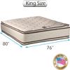 DS Solutions USA Coil Comfort Two-Sided Pillow Top King Size Mattress Only - Sleep System with Enhanced Cushion Support, Fully Assembled, Great for Your Back, Longlasting Comfort view 2