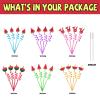 AFZMON 24 PCS Watermelon Drinking Straws Reusable Fruit Plastic Beverages Cocktail Straw with Cartoon Decoration for Kids Watermelon Party Supplies for One in A Melon Birthday Party Favors view 3