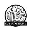 Nanlili PoroX Cactus Lovers Metal Wall Art, Personalized Cactus Signs, Office & Outdoor Metal Signs view 1