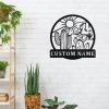 Nanlili PoroX Cactus Lovers Metal Wall Art, Personalized Cactus Signs, Office & Outdoor Metal Signs view 4