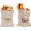 2 PCS Drawstring Bag, 15.75 x 11.81 x 0.2 inch Canvas Drawstring Bags Bread Bag Linen Bread Food Storage Organic Reusable Bag with Drawstring for Bakery Pastries view 2