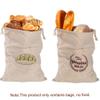 2 PCS Drawstring Bag, 15.75 x 11.81 x 0.2 inch Canvas Drawstring Bags Bread Bag Linen Bread Food Storage Organic Reusable Bag with Drawstring for Bakery Pastries view 4