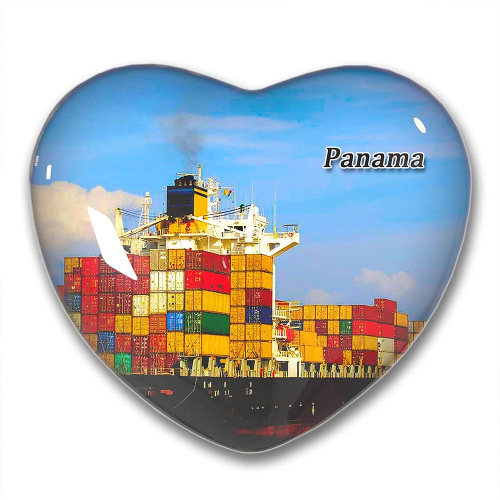 Panama Canal Fridge Magnets Sticker Kitchen Refrigerator Decoration Magnet Gift Heart Shape