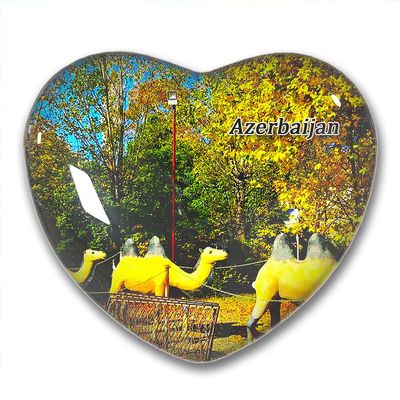 Azerbaijan Sheki District Church of Kish Fridge Magnets Sticker Kitchen Refrigerator Decoration Magnet Gift Heart Shape