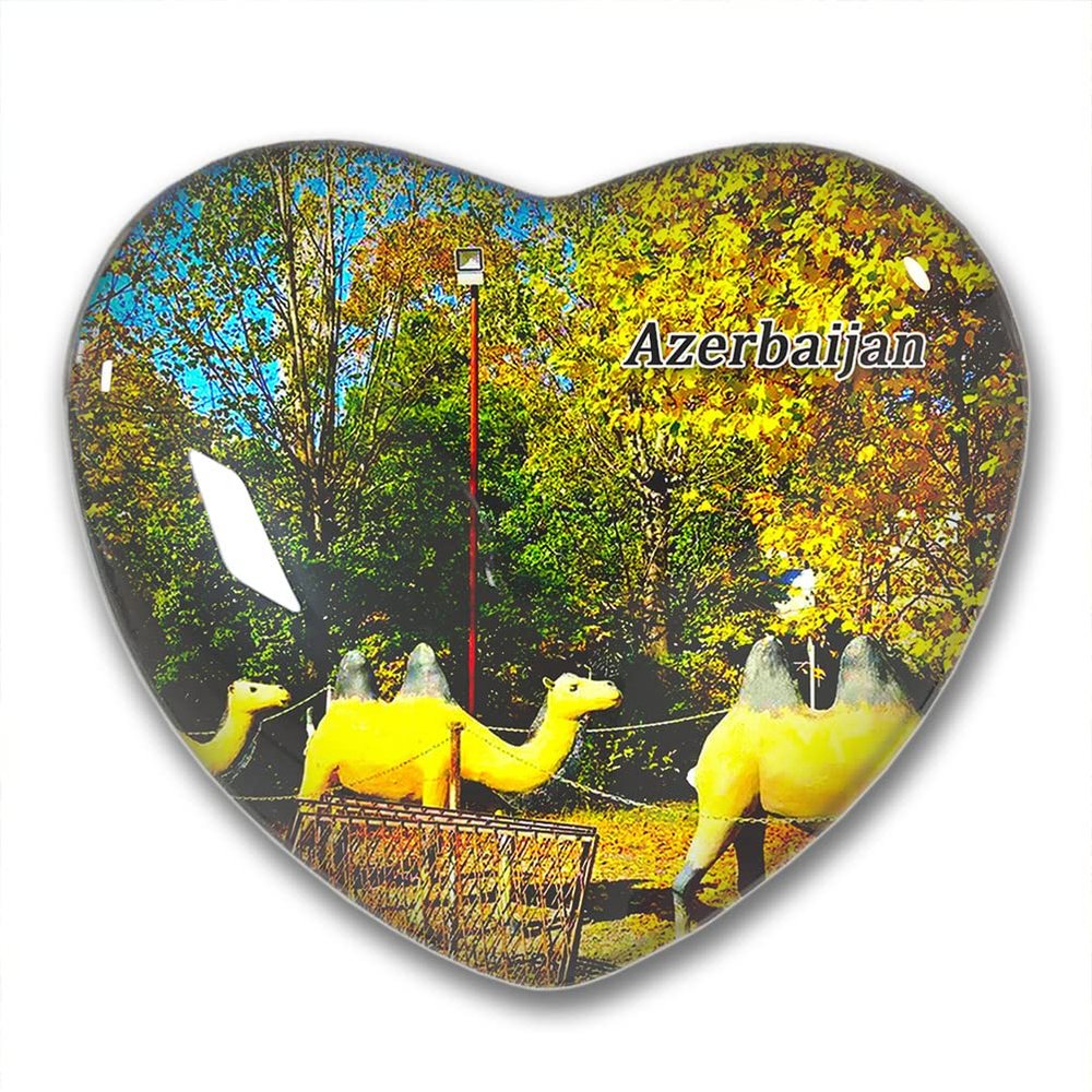 Azerbaijan Sheki District Church of Kish Fridge Magnets Sticker Kitchen Refrigerator Decoration Magnet Gift Heart Shape