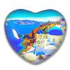 Greece Santorini Oia Fridge Magnets Sticker Kitchen Refrigerator Decoration Magnet Gift Heart Shape view 1