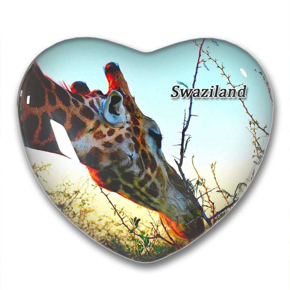 Swaziland Fridge Magnets Sticker Kitchen Refrigerator Decoration Magnet Gift Heart Shape