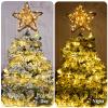 Rattan Natural Star Christmas Tree Topper - Rustic Farmhouse Xmas Treetop with 50 Warm LED Lights for Indoor Christmas Tree Decorations Holiday Seasonal Decor view 2
