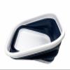 SAMMART 5.5L (1.4 Gallons) Set of 2 Collapsible Tub - Foldable Dish Tub - Portable Washing Basin - Space Saving Plastic Washtub (White/Indigo) view 4