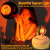 Humidifiers, Sunset Lamp Air Humidifier for Bedroom 300ml Cool Mist Humidifiers with Colourful Night Light USB Powered Mini Humidifiers for Baby, Office, Home with Adjustable Sunset Light view 2