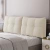 Rectangular Backrest Headboard Cushion Wall Pillow Lumbar Support Pad Large Bolster Headboard Reading Body Pillow for Daybed Bunk Bench,A,No headboard 74.8"/190cm view 1