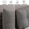 Rectangular Backrest Headboard Cushion Wall Pillow Lumbar Support Pad Large Bolster Headboard Reading Body Pillow for Daybed Bunk Bench,A,No headboard 74.8"/190cm view 2