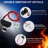 MCAMPAS Double Ignition Kit Universal Push Button Electronic Igniter with 450mm Spark Plug Wire | Compatible with Gas Fireplaces, Ovens, Heaters, Kitchen Appliances view 4