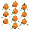 10PCS Halloween Drawstring Candy Bags, Velvet Cloth Pumpkin Treat Bags, Trick or Treat Gift Bags, Orange Pumpkin Goodie Bags, Drawstring Pumpkin Bag for Halloween Party Favors view 1