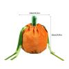 10PCS Halloween Drawstring Candy Bags, Velvet Cloth Pumpkin Treat Bags, Trick or Treat Gift Bags, Orange Pumpkin Goodie Bags, Drawstring Pumpkin Bag for Halloween Party Favors view 3