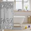 Erosebridal Eiffel Tower Shower Curtain 72x72 for Kids Boys Girls,Retro Grey Bling Bling Sparkles Bathroom Curtain,Gradient Diamond Bath Curtain Bathtubs Decor,Girly Sequins Waterproof Shower Curtain view 3