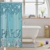 Erosebridal Eiffel Tower Shower Curtain 72x72 for Kids Boys Girls,Teal Bling Bling Sparkles Bathroom Curtain,Gradient Diamond Bath Curtain,Girly Sequins Waterproof Shower Curtain Bathtubs Decor view 3