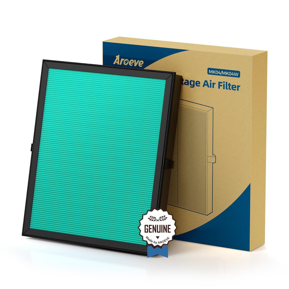 AROEVE MK04 Air Filter Replacement 4-in-1 Filter for Pollen Pet Dander Hair - Pet Dander Version