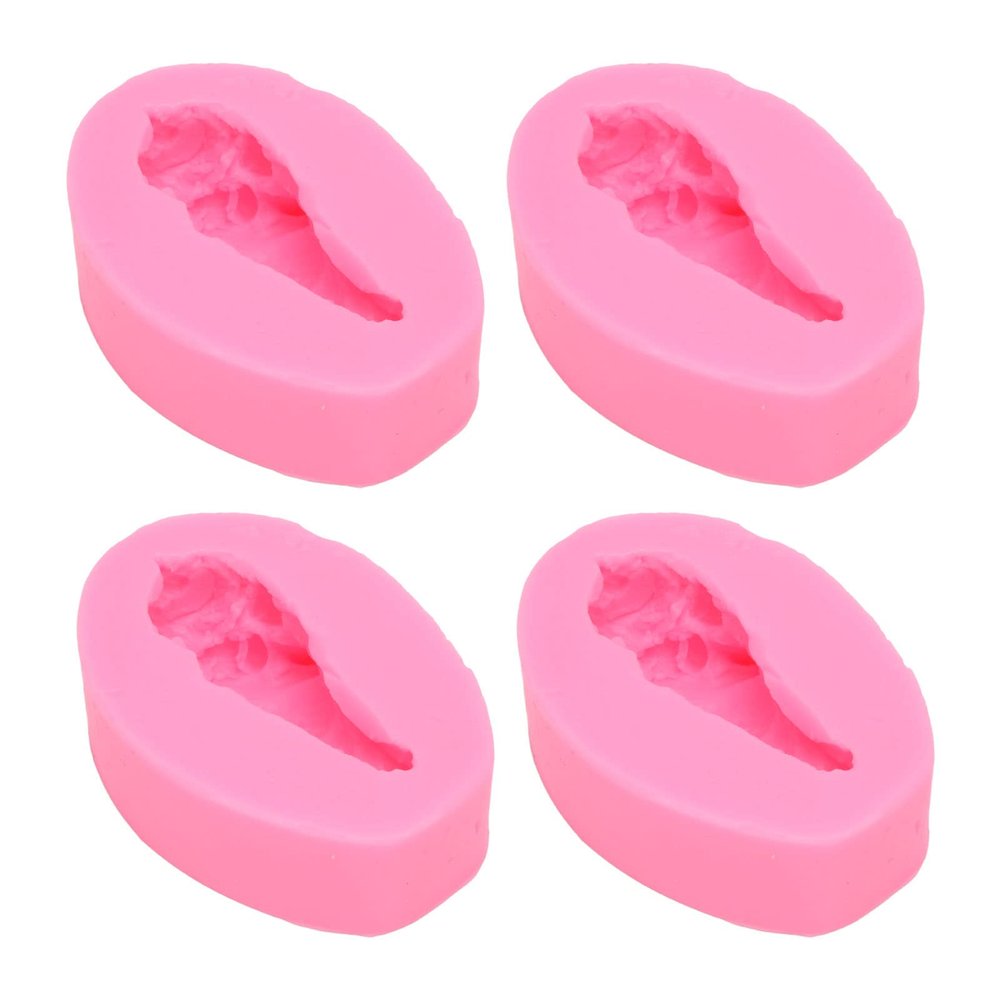 2.3 x 1.1 x 3.1in Fondant Mold,4PCS Silicone Mold, Drumstick Shape Baking Mold, Food Grade Silicone Mold, Heat Resistant and Durable Cooking Tool for DIY Cake Chocolate Fondant, silicone molds fo