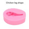 2.3 x 1.1 x 3.1in Fondant Mold,4PCS Silicone Mold, Drumstick Shape Baking Mold, Food Grade Silicone Mold, Heat Resistant and Durable Cooking Tool for DIY Cake Chocolate Fondant, silicone molds fo view 3