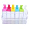6 Cases Spice Shaker Jars, Seasoning Box Plastic Seasoning Storage Container Clear Condiment Jar Set for Spice, Salt and Pepper view 1