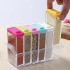 6 Cases Spice Shaker Jars, Seasoning Box Plastic Seasoning Storage Container Clear Condiment Jar Set for Spice, Salt and Pepper view 2