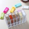 6 Cases Spice Shaker Jars, Seasoning Box Plastic Seasoning Storage Container Clear Condiment Jar Set for Spice, Salt and Pepper view 3