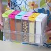 6 Cases Spice Shaker Jars, Seasoning Box Plastic Seasoning Storage Container Clear Condiment Jar Set for Spice, Salt and Pepper view 4