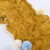 10 Pcs Mustard Cheesecloth Table Runner 10FT, Gauze Table Runner for Wedding Reception Sheer Bridal Shower Birthday Party Boho Table Decoration, Rustic Romantic Wedding Runner view 3