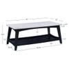 Powell Furniture Linon Pace Wood and Marble Coffee Table in Gray view 3