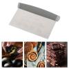 2Pcs Dough Pastry Scraper Cutter, Stainless Steel Scraper for Griddle Bench Scraper for Baking Scale with Measurement Scale and Cover view 3
