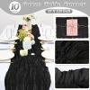 10 Pcs Black Cheesecloth Table Runner 10FT, Gauze Table Runner for Wedding Reception Sheer Bridal Shower Birthday Party Boho Table Decoration, Rustic Romantic Wedding Runner view 2
