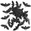 FAZHBARY Small Black 3D Bats Halloween Decoration Plastic Bat Artificial Bats for Crafts Creepy Scary Prank view 1
