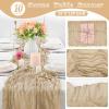 10 Pcs Beige Cheesecloth Table Runner 10FT, Gauze Table Runner for Wedding Reception Sheer Bridal Shower Birthday Party Boho Table Decoration, Rustic Romantic Wedding Runner view 2