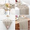 10 Pcs Rosy Brown Cheesecloth Table Runner 10FT, Gauze Table Runner for Wedding Reception Sheer Bridal Shower Birthday Party Boho Table Decoration, Rustic Romantic Wedding Runner view 4