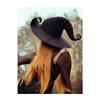 YTCPMHEA 2023 New Felt Costume Accessories - Durable Black Witch Hat for Halloween Decoration and Women's Costume view 1