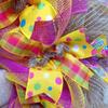 Burlap Easter Bunny with Easter Egg Basket Deco Mesh Wreath view 3