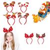 20Pcs Christmas Glasses and Headbands Christmas Hat Christmas Party Set, Christmas Party Supplies Xmas Decoration for Holiday Season Parties Favors, Christmas Photo Booth Props view 3