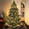 LAMPHOME 300 LED Warm White Christmas Lights, 64.8 Ft Ultra Bright Waterproof Christmas Mini Tree String Lights with Green Wire for Indoor and Outdoor Use, Christmas Trees, Holidays, Patios Garden view 4