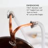 Craft A Brew - Clover Wort Immersion Chiller - For Home Brewing - Includes Copper Immersion Coil, Two Vinyl Tubing Leads, Hose Adapter, and Stainless Steel Worm Clamps - Made in USA - 5 Gallon view 4