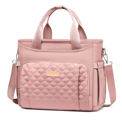 AIJIEKE Insulated Lunch Bag for Women, Lunch Box, Lunch Tote for Work, Large Leak Proof Cooler Bag with Removable Strap, Reusable Adult Lunchbag, Picnic, Office, Beach, Pink
