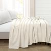 Lush Decor Farmhouse Boho Stripe Woven Tassel Yarn Dyed Cotton Coverlet, King, Ivory & Black view 2