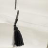 Lush Decor Farmhouse Boho Stripe Woven Tassel Yarn Dyed Cotton Coverlet, King, Ivory & Black view 4
