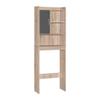 Better Home Products Ace Over The Toilet Storage Cabinet in Oak & Dark Gray view 1