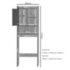 Better Home Products Ace Over The Toilet Storage Cabinet in Oak & Dark Gray view 3