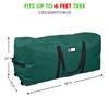 Primode Xmas Rolling Tree Storage Bag, Large Heavy Duty Storage Container, 22" Height X 16" Wide X 50" Long with 2 Wheels and Handles Fits Up to 7.5 Foot Tall Disassembled Holiday Tree (Green) view 3